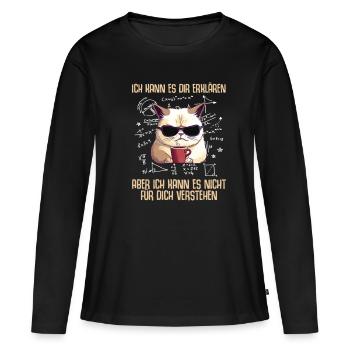 Je ne peux pas le comprendre pour vous Mathématiques - T-shirt manches longues Premium bio Femme - noir - Devant - Julia (174cm)