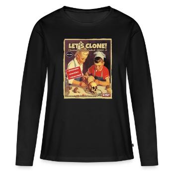 Vintage cloning: the fake magazine for children - Women's Premium Organic Long Sleeve Shirt - black - Front - Julia (174cm)