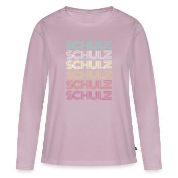 Schulz Nachname Familiengruppe Team - Frauen Premium Bio Langarmshirt - Altrosa - Vorne - Julia (174cm)