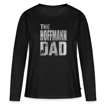 Idée cadeau Hoffmann Dad Father Dad - T-shirt manches longues Premium bio Femme - noir - Devant - Julia (174cm)