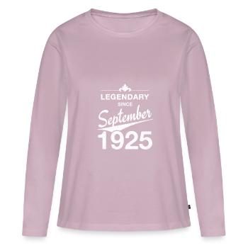 100th Birthday Legendary since September 1925 - Women's Premium Organic Long Sleeve Shirt - dusky pink - Front - Julia (174cm)