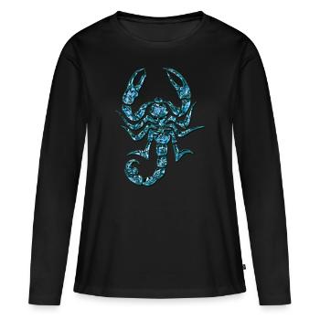 Blue Scorpion, DD - Women's Premium Organic Long Sleeve Shirt - black - Front - Julia (174cm)