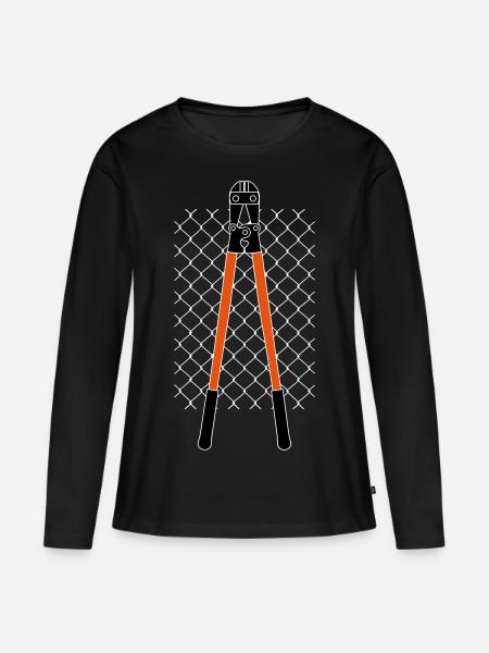 VANDAL'S ZAUN & ZANGE - Frauen Premium Bio Langarmshirt - Schwarz
