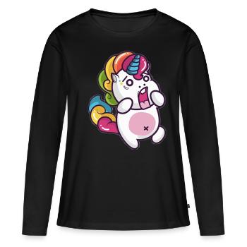 A unicorn .. right? - Women's Premium Organic Long Sleeve Shirt - black - Front - Julia (174cm)