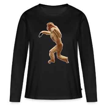 Gibbon - Frauen Premium Bio Langarmshirt - Schwarz - Vorne - Julia (174cm)