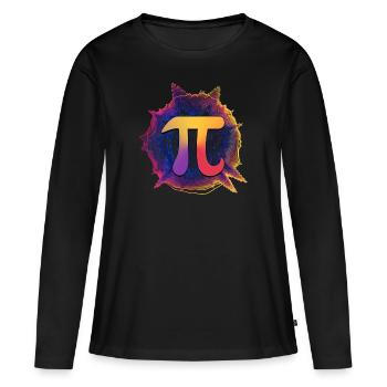 Pi Symbol - Women's Premium Organic Long Sleeve Shirt - black - Front - Julia (174cm)