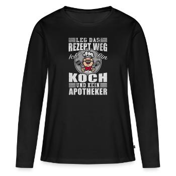 Chef Chef Prescription Away No Pharmacist Gift - T-shirt manches longues Premium bio Femme - noir - Devant - Julia (174cm)