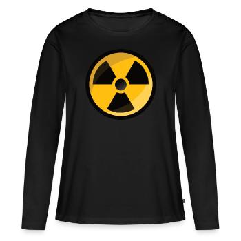 Radiation warning sign radioactive atom sign - Women's Premium Organic Long Sleeve Shirt - black - Front - Julia (174cm)