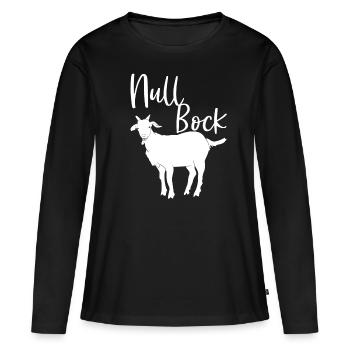 Null Bock Spruch Ziegenbock Null Bock Generation - Frauen Premium Bio Langarmshirt - Schwarz - Vorne - Julia (174cm)