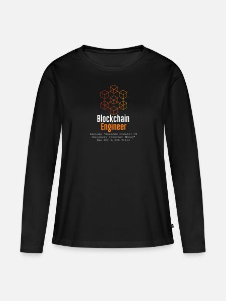 Blockchain Engineer - Kryptowährung - Frauen Premium Bio Langarmshirt - Schwarz