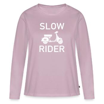 Scooter scooter Mokick Bricoleur - T-shirt manches longues Premium bio Femme - rose poudré - Devant - Julia (174cm)