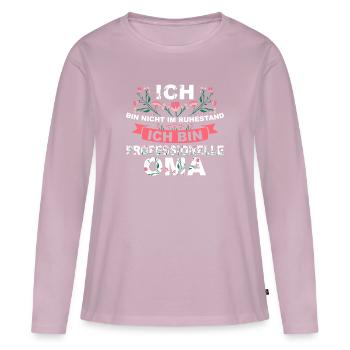 Beste Oma Mama Großmutter Geschenk Ruhestand - Frauen Premium Bio Langarmshirt - Altrosa - Vorne - Julia (174cm)