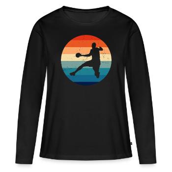 Joueurs de handball Hommes Handball Handball Handball Handball - T-shirt manches longues Premium bio Femme - noir - Devant - Julia (174cm)