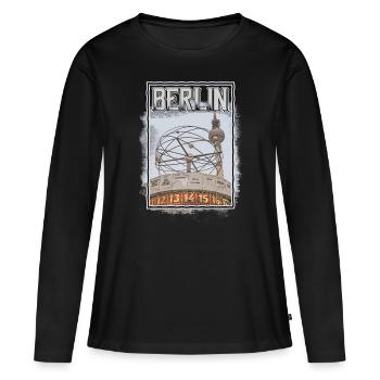 Berlin Allemagne Ville Skyline Accueil Amour - T-shirt manches longues Premium bio Femme - noir - Devant - Julia (174cm)