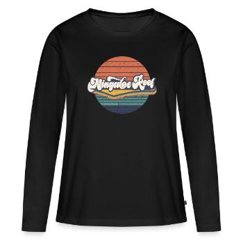 Récif de Ningaloo - T-shirt manches longues Premium bio Femme - noir - Devant - Julia (174cm)