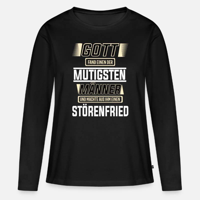Störenfried einer der mutigesten Männer der Welt - Frauen Premium Bio Langarmshirt - Schwarz