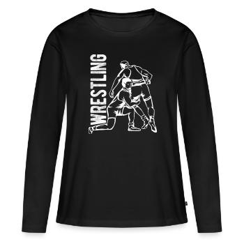 Grappling Martial Arts Wrestling - Frauen Premium Bio Langarmshirt - Schwarz - Vorne - Julia (174cm)