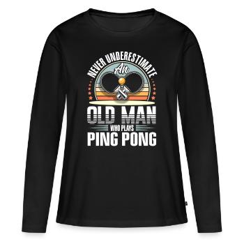 Table tennis - Women's Premium Organic Long Sleeve Shirt - black - Front - Julia (174cm)