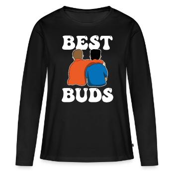 Best Friends Best Buds Best Friend - Women's Premium Organic Long Sleeve Shirt - black - Front - Julia (174cm)