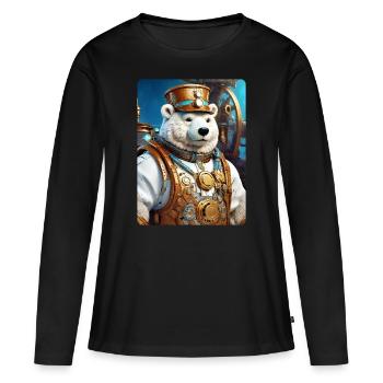 Steampunk Ice Bear 1.12 - Women's Premium Organic Long Sleeve Shirt - black - Front - Julia (174cm)
