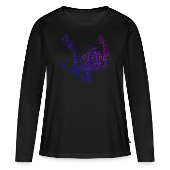 Plongeur Homme Scuba Diver Scuba Diver Scuba Diver - T-shirt manches longues Premium bio Femme - noir - Devant - Julia (174cm)