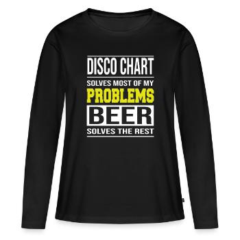 Disco Chart résout les problèmes de conception, Beer le reste - T-shirt manches longues Premium bio Femme - noir - Devant - Julia (174cm)