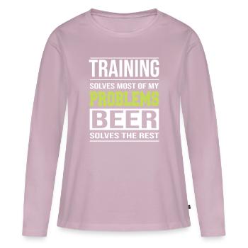 Training outstanding and successfully passed - Women's Premium Organic Long Sleeve Shirt - dusky pink - Front - Julia (174cm)