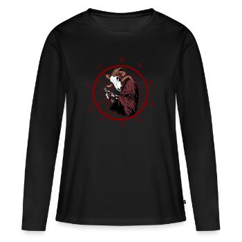 Alchimiste de l’enfer - T-shirt manches longues Premium bio Femme - noir - Devant - Julia (174cm)