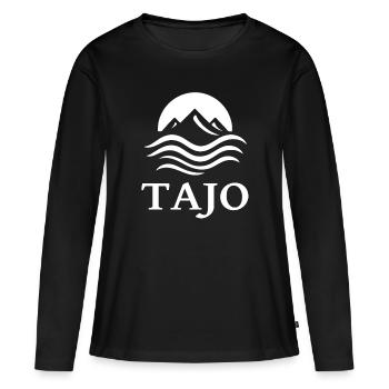 Design cool de la rivière Tage pour le ventilateur des rivières - T-shirt manches longues Premium bio Femme - noir - Devant - Julia (174cm)