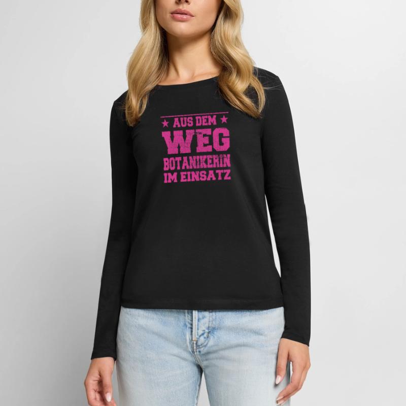 Botaniste à l’écart dans le design d’action T-shirt manches longues Premium bio Femme