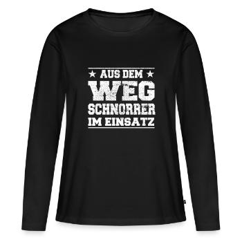 Des escrocs à l’écart dans la conception d’action - T-shirt manches longues Premium bio Femme - noir - Devant - Julia (174cm)