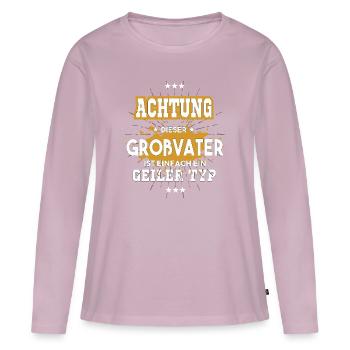 Dieser Großvater ist einfach ein geiler Typ - Frauen Premium Bio Langarmshirt - Altrosa - Vorne - Julia (174cm)