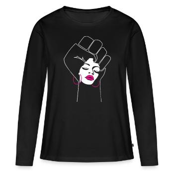 Black Woman Black Lives Matter - Women's Premium Organic Long Sleeve Shirt - black - Front - Julia (174cm)