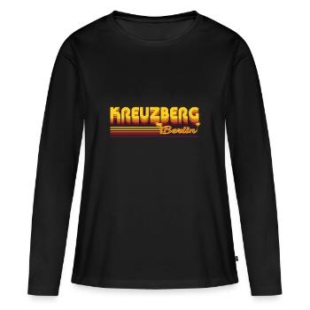 design cool du quartier de Kreuzberg Berlin - T-shirt manches longues Premium bio Femme - noir - Devant - Julia (174cm)