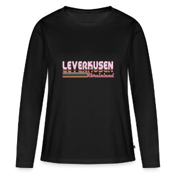 Leverkusen Rheinland Design pour le Leverkusener - T-shirt manches longues Premium bio Femme - noir - Devant - Julia (174cm)
