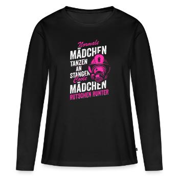 Feuerwehrfrau Feuerwehrhelm Mädchen Krönchen - Frauen Premium Bio Langarmshirt - Schwarz - Vorne - Julia (174cm)