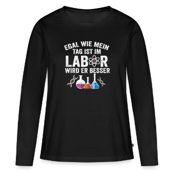 MTLA Labormedizin Frau Laborantin Labor - Frauen Premium Bio Langarmshirt - Schwarz - Vorne - Julia (174cm)