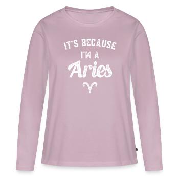 Sternzeichen Widder - Frauen Premium Bio Langarmshirt - Altrosa - Vorne - Julia (174cm)