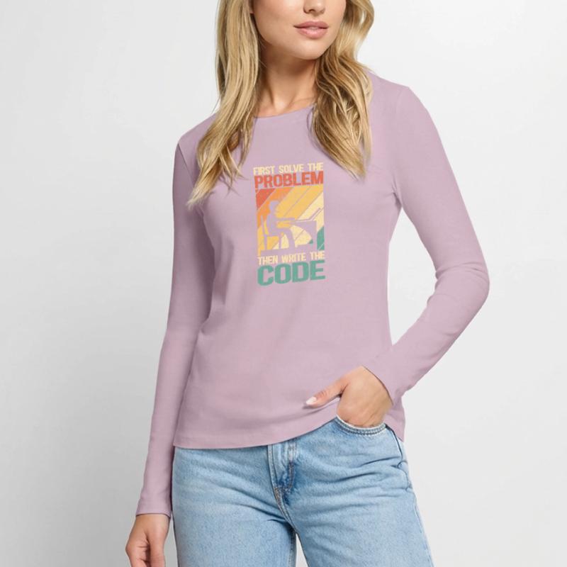 Software-Entwickler Programmierer programmieren Frauen Premium Bio Langarmshirt