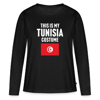 C’est mon costume de Tunisie - T-shirt manches longues Premium bio Femme - noir - Devant - Julia (174cm)