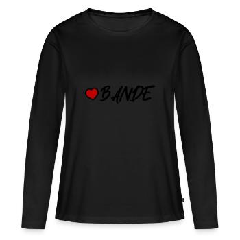 Cœur de gang - T-shirt manches longues Premium bio Femme - noir - Devant - Julia (174cm)