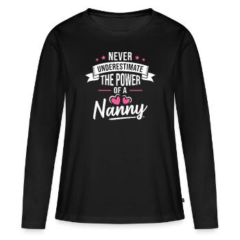 Babysitter Kinderbetreuung Kindermädchen - Frauen Premium Bio Langarmshirt - Schwarz - Vorne - Julia (174cm)