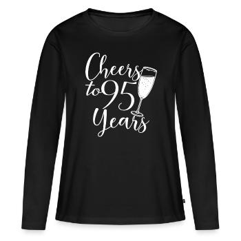 95th Birthday Women Her Birthday Girl 95 Years Old - Women's Premium Organic Long Sleeve Shirt - black - Front - Julia (174cm)