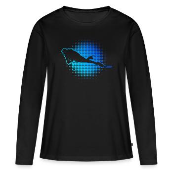 Plongeur Plongeur Plongeur Plongeur Hommes - T-shirt manches longues Premium bio Femme - noir - Devant - Julia (174cm)
