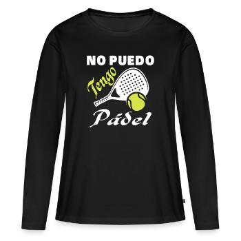 Ich kann keine Padel-Padel-Athleten haben - Frauen Premium Bio Langarmshirt - Schwarz - Vorne - Julia (174cm)