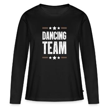 Dancing Team - Frauen Premium Bio Langarmshirt - Schwarz - Vorne - Julia (174cm)