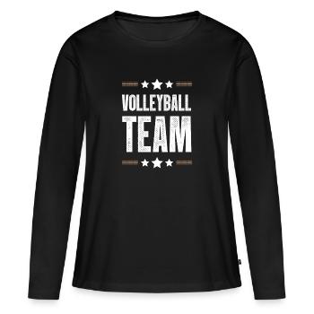 Équipe de volley-ball - T-shirt manches longues Premium bio Femme - noir - Devant - Julia (174cm)
