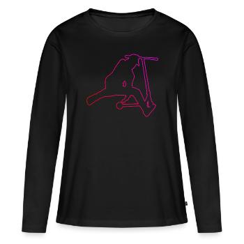 Scooter Stunt Scooter Dames Scooter Stunt - T-shirt manches longues Premium bio Femme - noir - Devant - Julia (174cm)