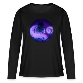 Dragon Poussière d’Étoile - T-shirt manches longues Premium bio Femme - noir - Devant - Julia (174cm)