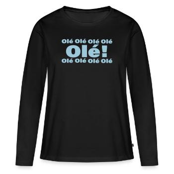 Olé - Frauen Premium Bio Langarmshirt - Schwarz - Vorne - Julia (174cm)